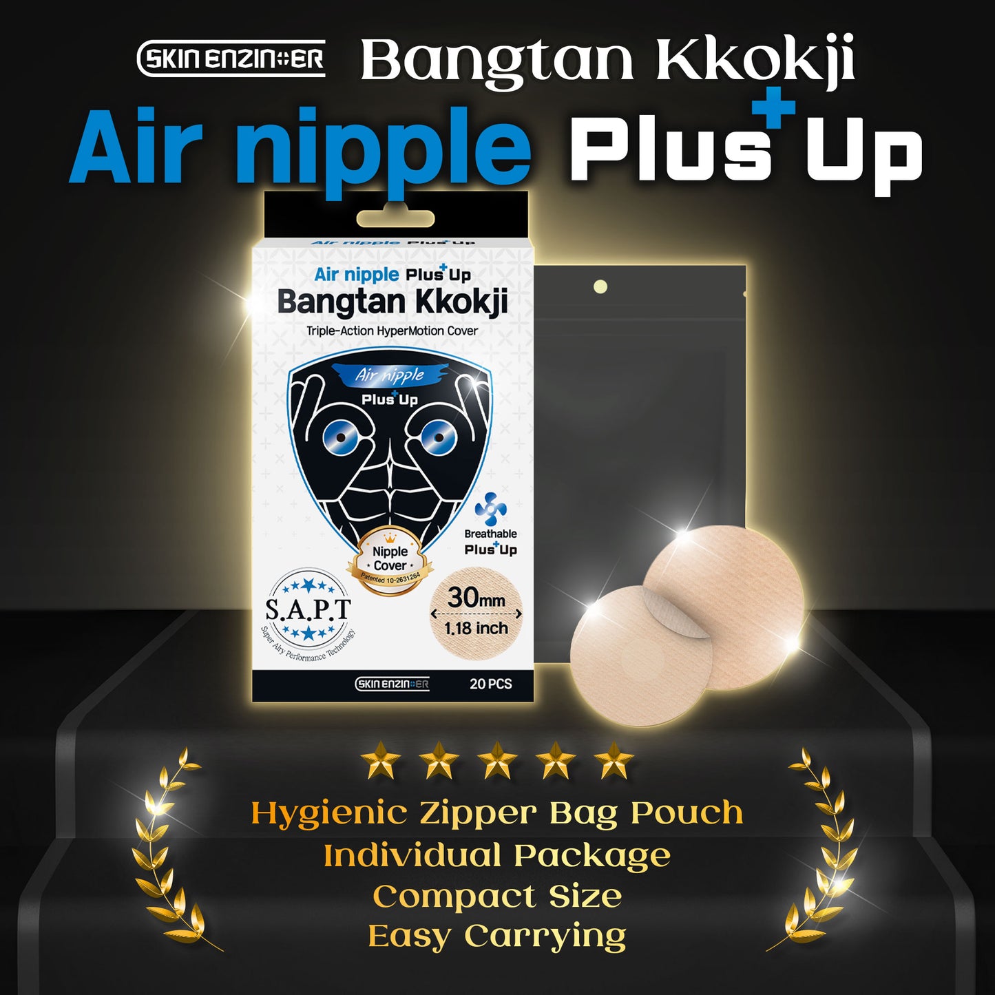 SKIN ENZIN ER - Bangtan Kkokji PlusUp Men's Nipple Cover